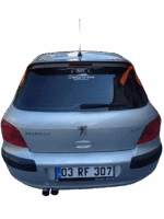 PEUGEOT 307 SPOİLER BOYALİ (PARLAK SİYAH ) - Görsel 4