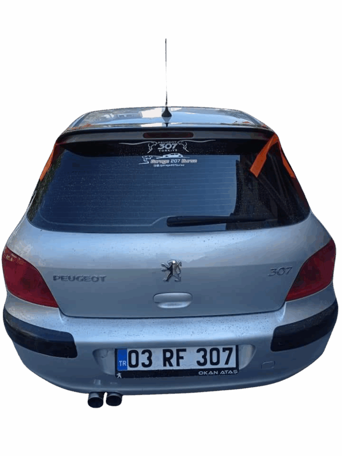 PEUGEOT 307 SPOİLER BOYALİ (PARLAK SİYAH ) - Görsel 4
