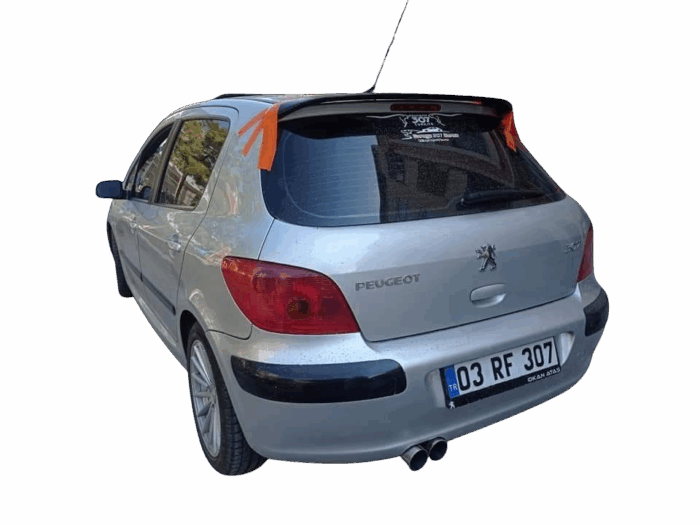 PEUGEOT 307 SPOİLER BOYALİ (PARLAK SİYAH ) - Görsel 5