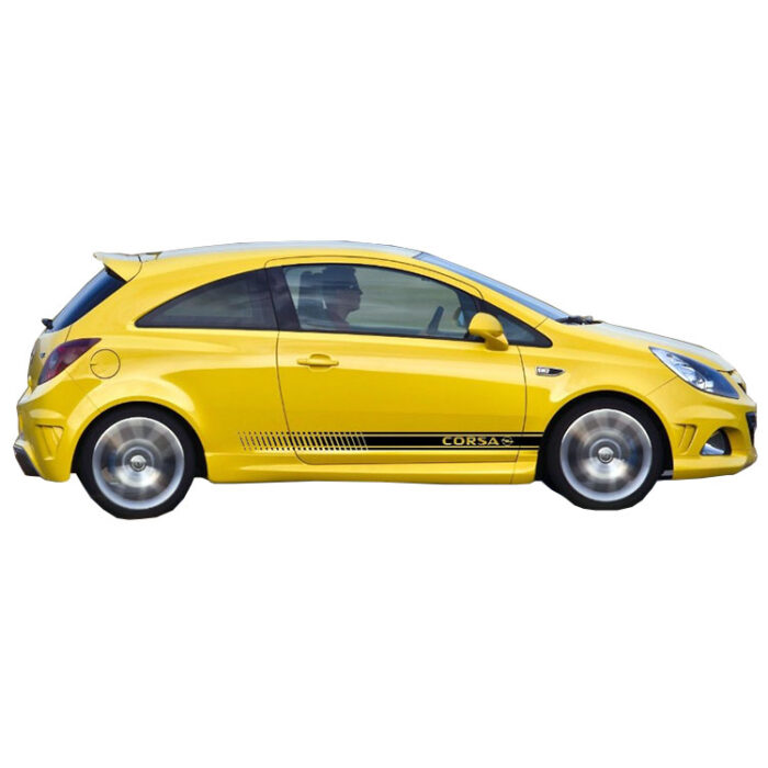 Opel Corsa D (2007-2015) OPC 2 kapılı (Coupe) Yan Marşpiyel Seti (Plastik) - Görsel 1