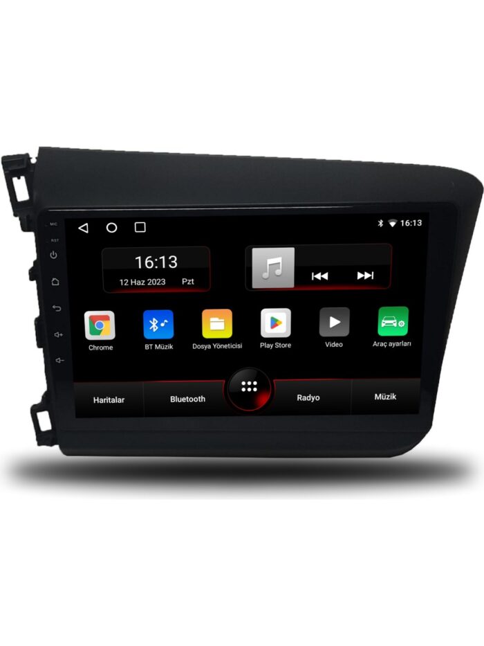 110000731976498 (1) HONDA CİVİC  FB7 ANDROID CARPLAY MULTIMEDYA 9"İNÇ 2012 / 2015 4-64 - Görsel 2
