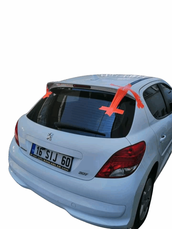 c933f710-46ba-4120-a1af-857a7f84a477 Peugeot 207 Spoiler ( BOYASIZ -ASTARLI ) - Görsel 1