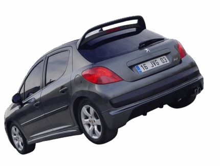 PEUGEOT 207 YÜKSEK SPOİLER (BOYASIZ )
